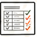 Anonymized checklist with removed identifiers