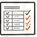 Checklist with identifying details removed