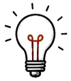 Light bulb representing your concept and positioning