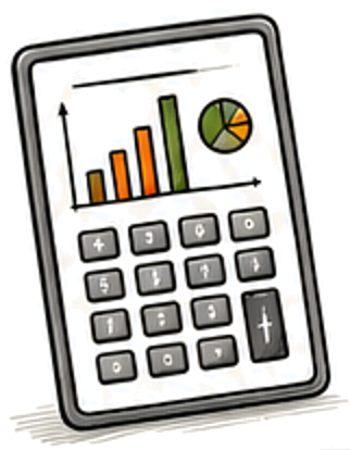 Quick calculator with restaurant performance charts