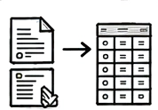 Your documents mapped across into a structured chart of accounts